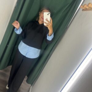 chandals con camisa negro