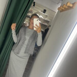 chalequillo lana gris