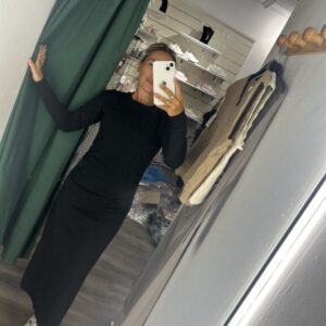 vestido negro algodon