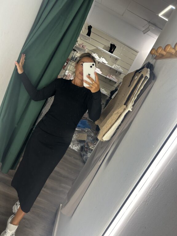 vestido negro algodon