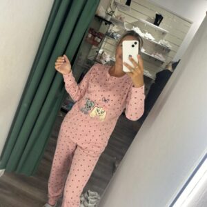pijama dalmata rosa claro
