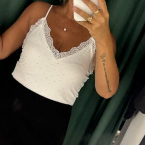 body con brillo blanco