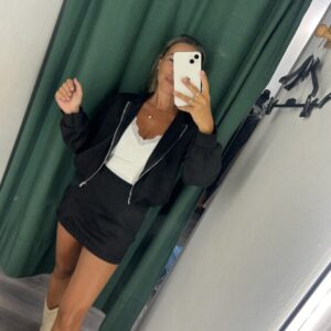 conjunto antelina negro bomber