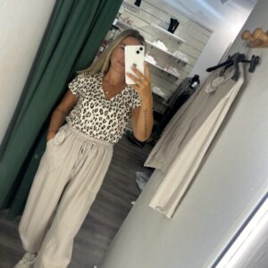 camiseta manga corta animal print