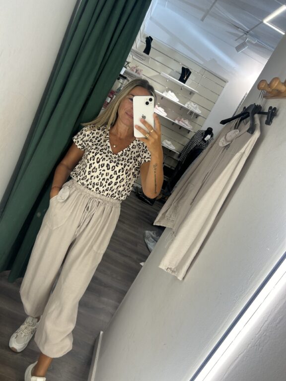 camiseta manga corta animal print