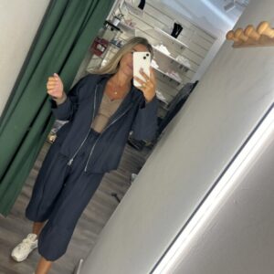 conjunto bomber y jogger azul marino
