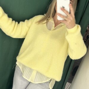 jersey amarillo cuello pico