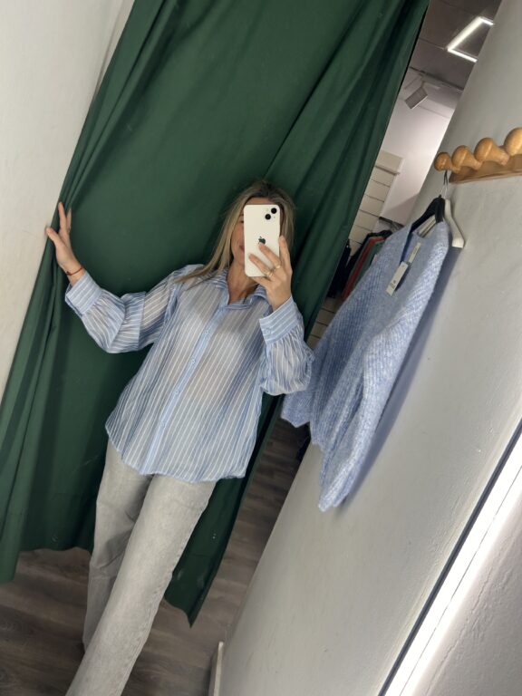 camisa celeste raya nueva