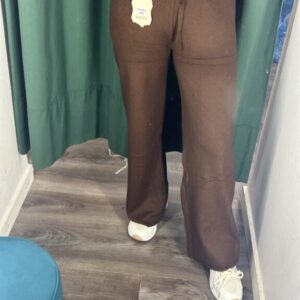 pantalon punto marron chocolate