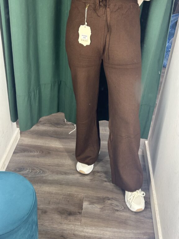 pantalon punto marron chocolate