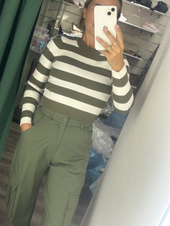 jersey verde rayas corto