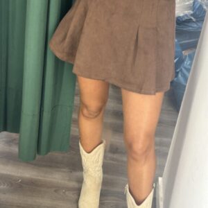 falda pantalón marron