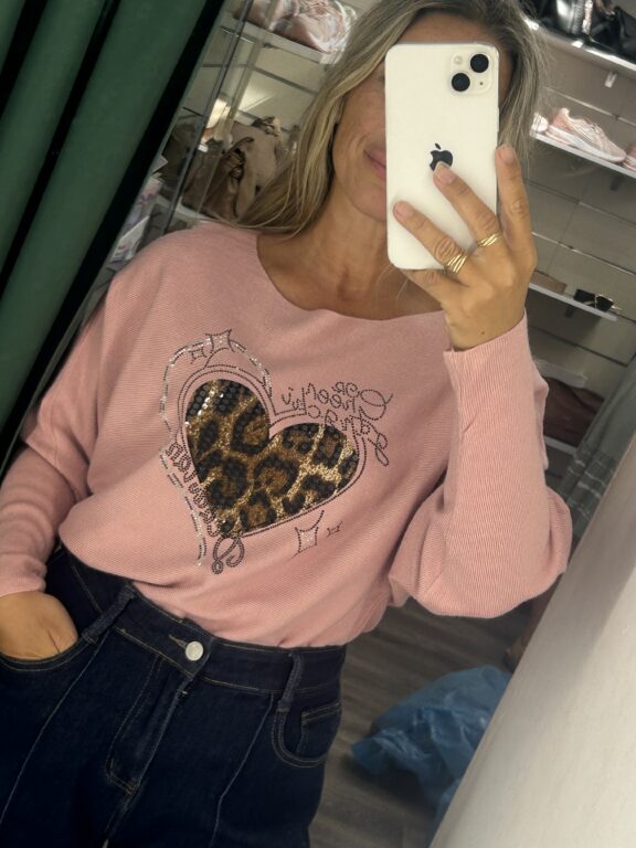 jersey corazon leopardo rosa