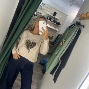 jersey leopardo corazon beige