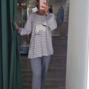 pijama perro gris