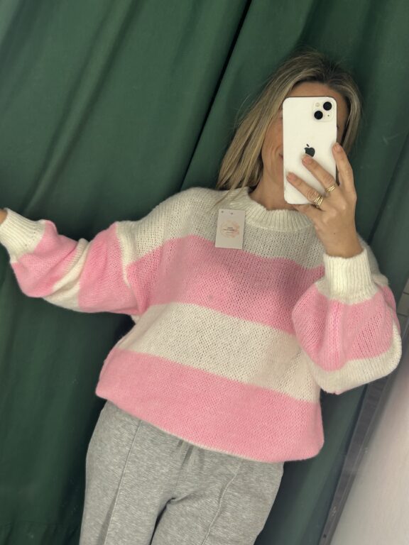 Jersey rayas rosa y blanco