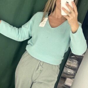 Jersey pico punto verde agua nuevo