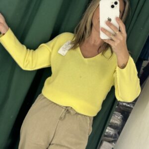 Jersey pico amarillo punto