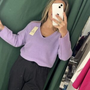 Jersey pico punto lila nuevo