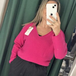 Jersey punto pico fucsia nuevo