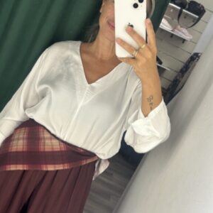 camisa blanco raso