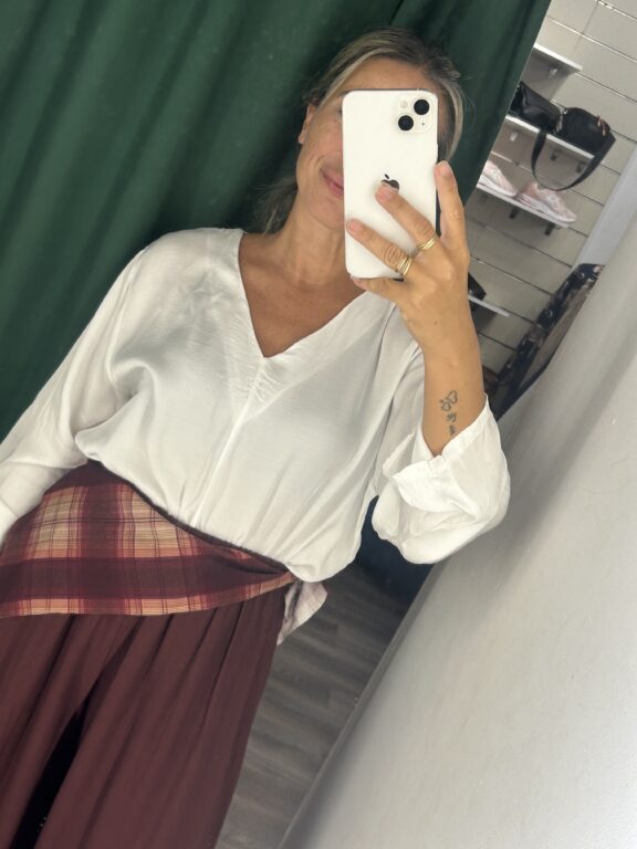 camisa blanco raso