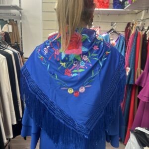 mantoncillo azulina flores colores