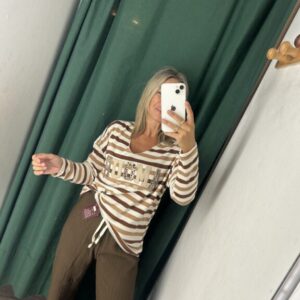 jersey rayas camel amour