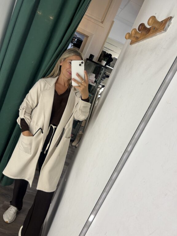 cardigan beige algodon