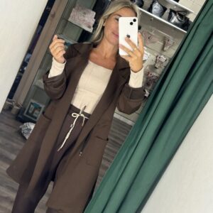 cardigan algodón marron