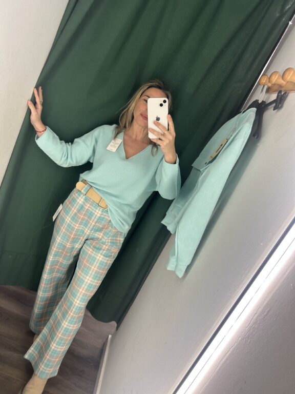 jersey verde agua cuello pico