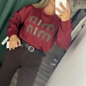 sudadera mim burdeos