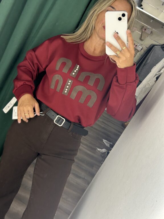 sudadera mim burdeos