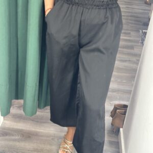 pantalon jogger negro saten
