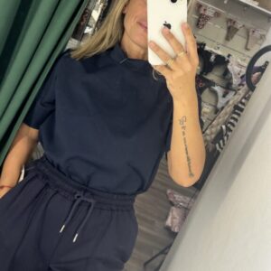 camisetas zara azul marino