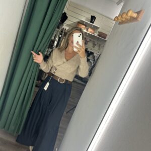 pantalon palazo azul marino