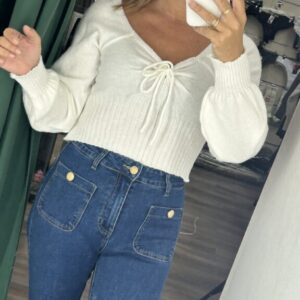 jersey blanco lazo punto