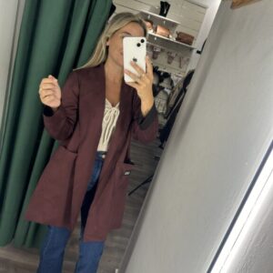 cardigan antelina burdeos