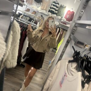 gabardina corta topo