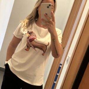 camiseta perrito rojo