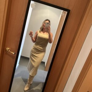 vestido tiranta verde