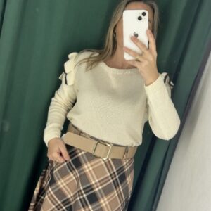 jersey hilo beige filo marron