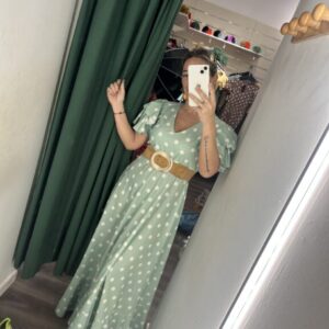 bata lunares manga farol verde agua