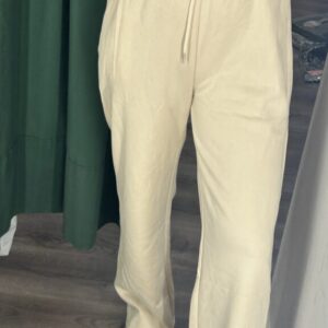 pantalones antelina beige