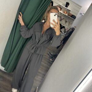 conjunto tela dos bolsillos gris