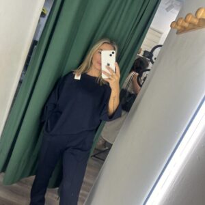 conjunto zara azul marino