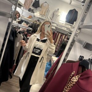 cardigan beige algodón