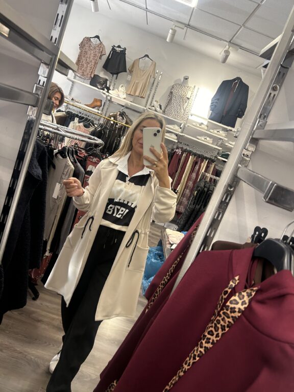 cardigan beige algodón