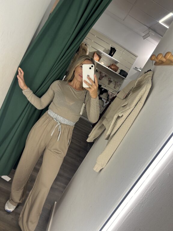 pantalon sport camel cintura cuadro