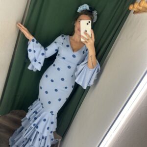 vestido celeste lunar celeste